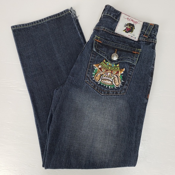 ed hardy mens denim jeans